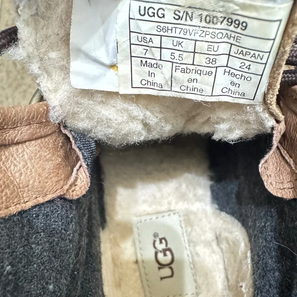 UGG Cecile Waterproof Duck Ankle Boots Lace Up Buckle Fur‎ Lined Women's Size
7 - Picture 10 of 11